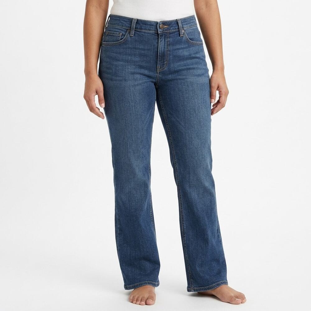 SIGNATURE LEVI Superior Blue Bootcut Stretch Jeans Women Denim Size 14